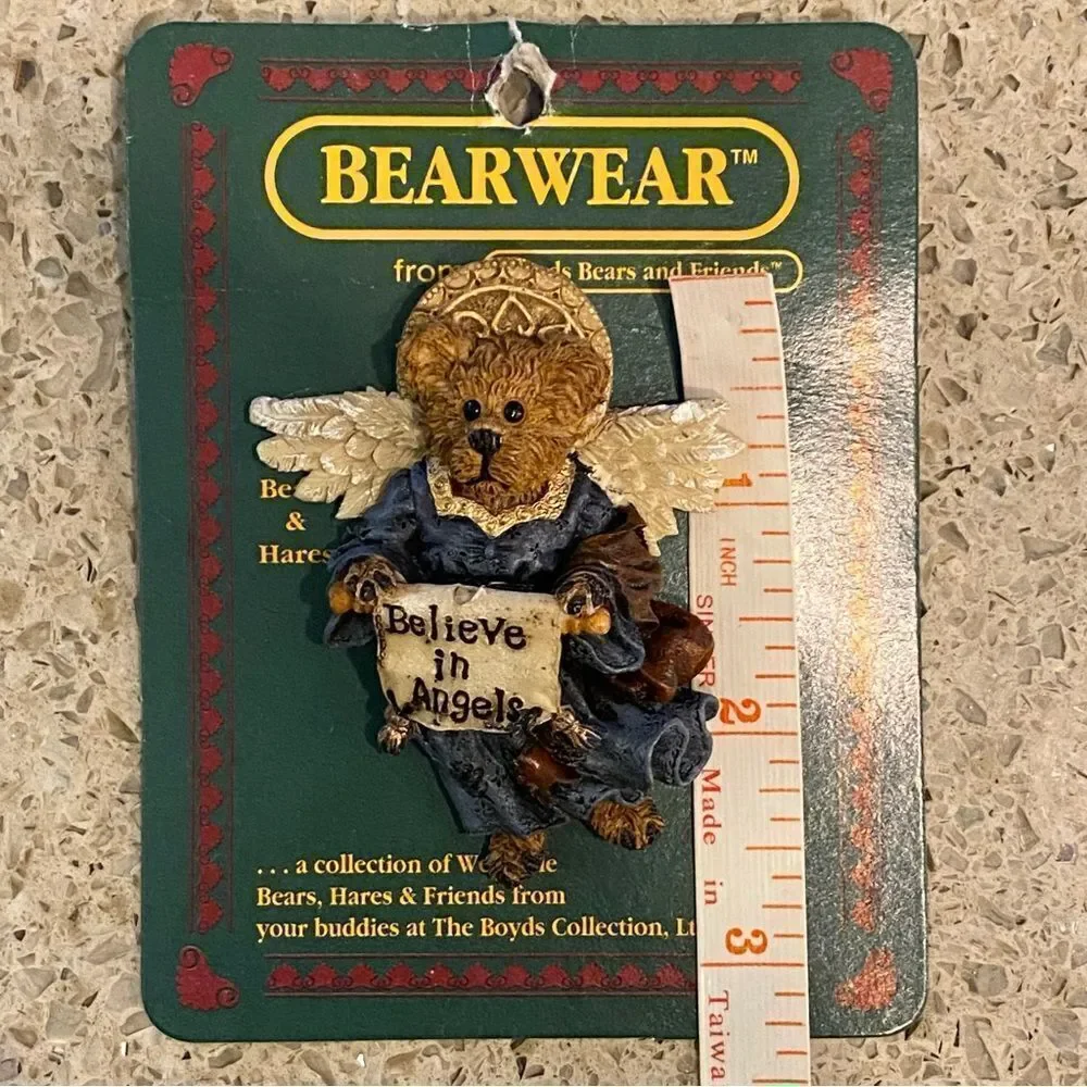 Boyd’s Bears Bearwear Pins Brooch Stella Believe In Angels #26018 EUC
